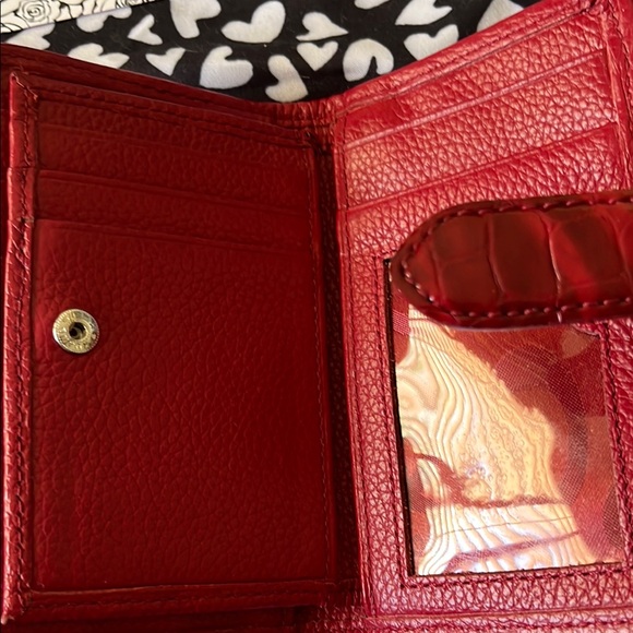 Brighton  Red Wallet with Heart Clasp - Picture 4 of 6